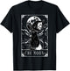 Tarot Card Crescent Moon And Black Cat Witch Hat Halloween T-Shirt - T-Shirt | Black