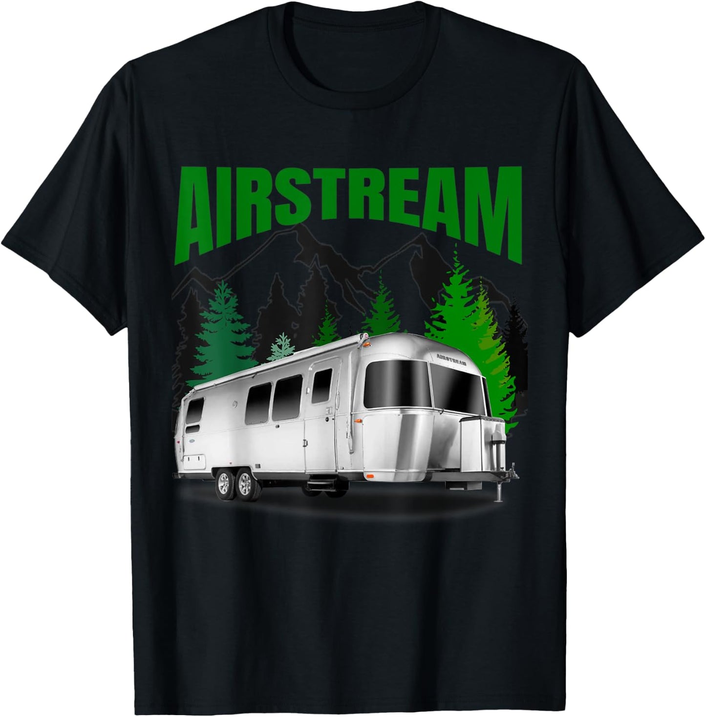 The perfect retro Airstream camping trailer . T-Shirt - T-Shirt | Black