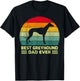 Funny Vintage Best Greyhound Dad Ever Father's Day T-Shirt - T-Shirt | Black
