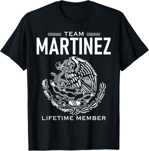 Team Martinez Lifetime Member Gift Shirt Proud Surname T-Shirt - T-Shirt | Black