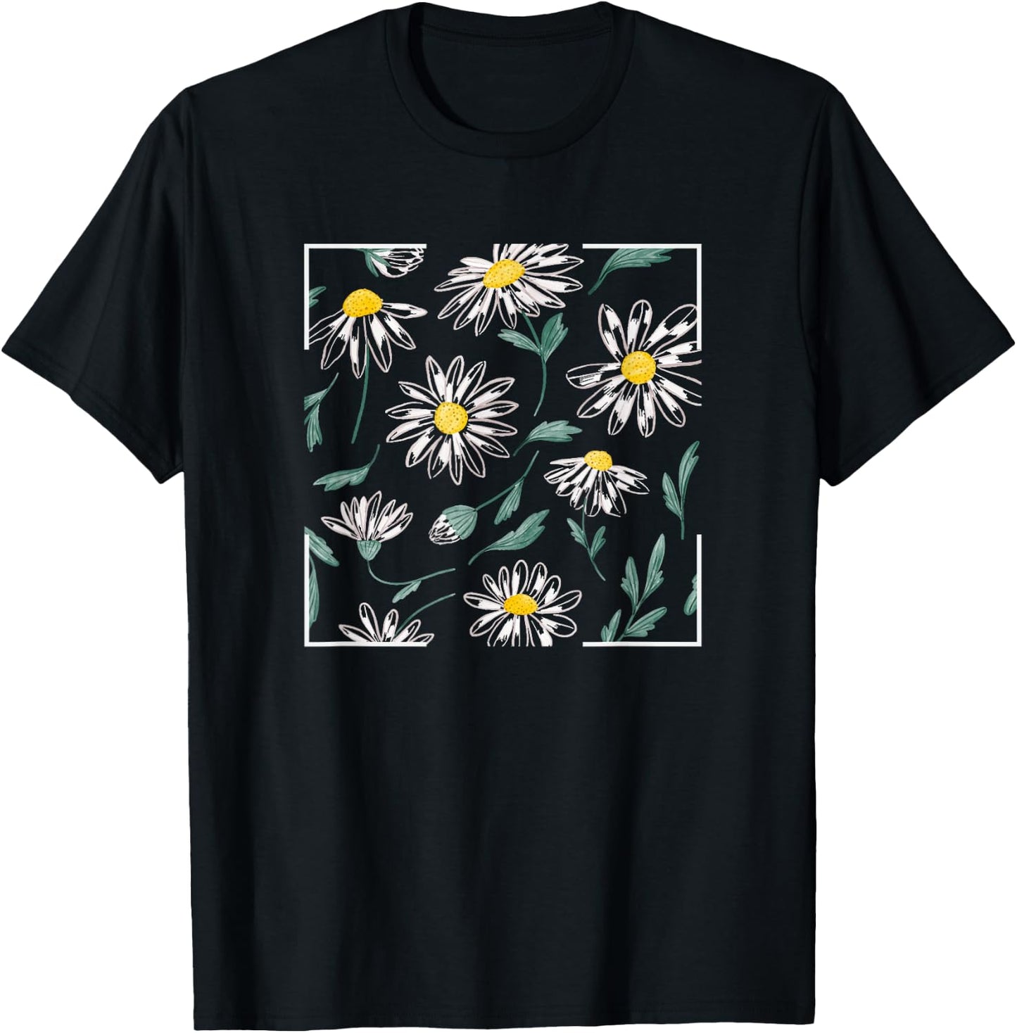 Marguerites Daisy Summer Daisies Flower Garden Gardeners Men Women Girls Kids T-Shirt - T-Shirt | Black