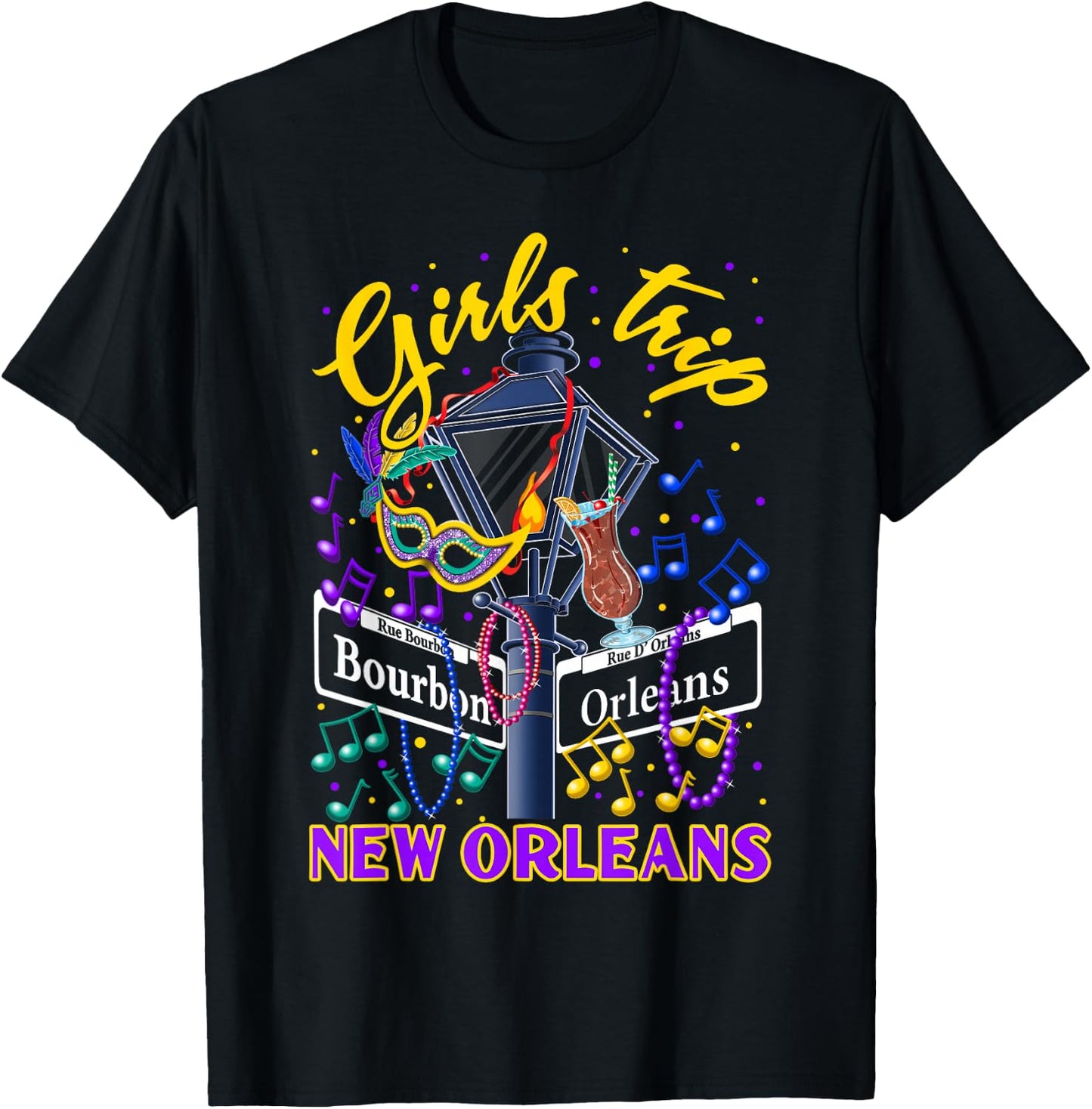 New Orleans Girls Trip Girlfriends Vacation T-Shirt - T-Shirt | Black