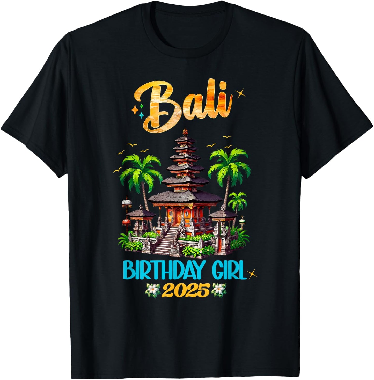 Bali Indonesia Straight Trippin Vacation Girls Trip 2025 T-Shirt - T-Shirt | Black