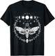 Goth Moth And Crescent Moon Creepy Design Gifts For Goths T-Shirt - T-Shirt | Black