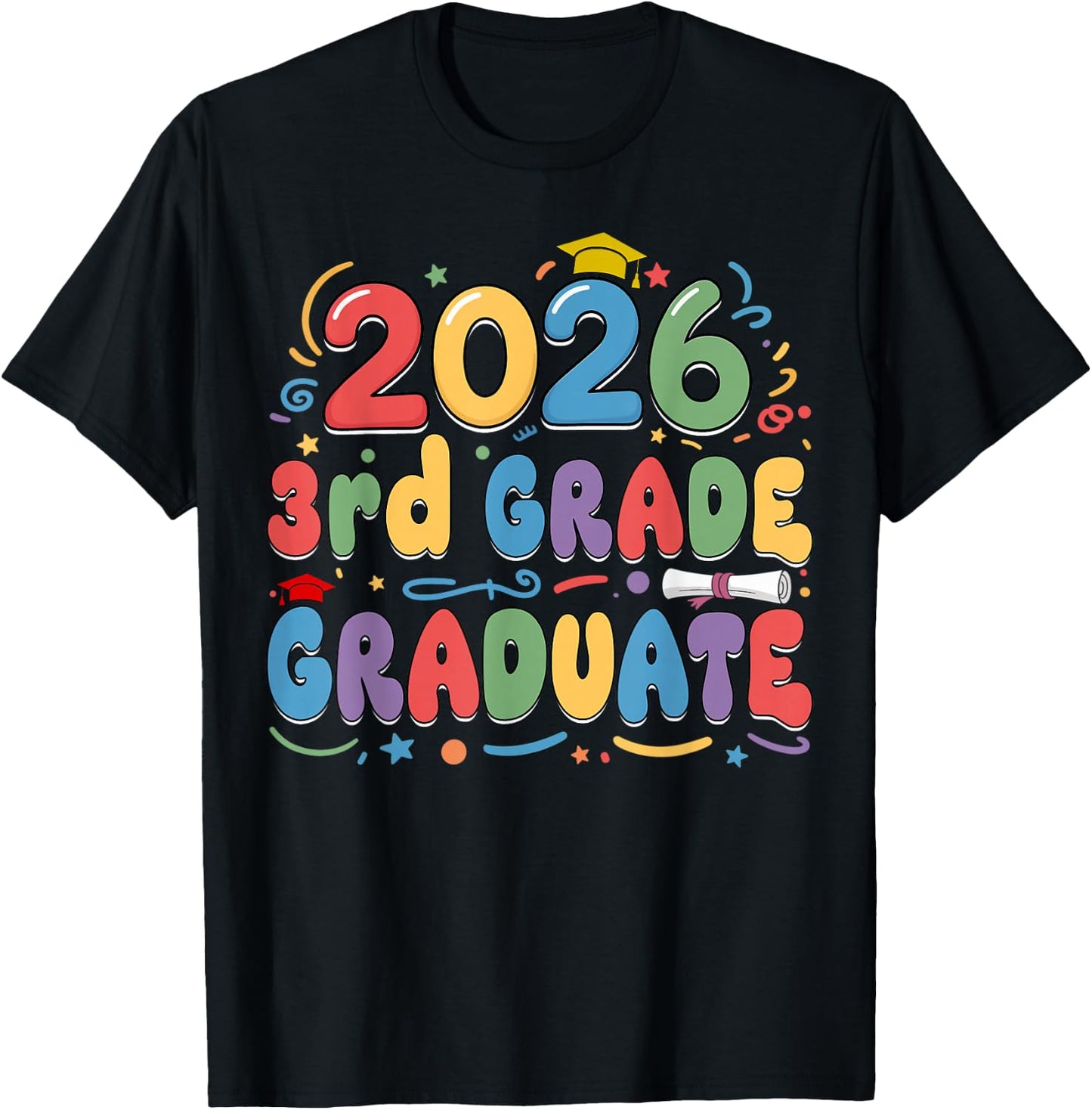 3rd Grade Graduate 2026 Graduation Last Day of School Kids T-Shirt - T-Shirt | Black