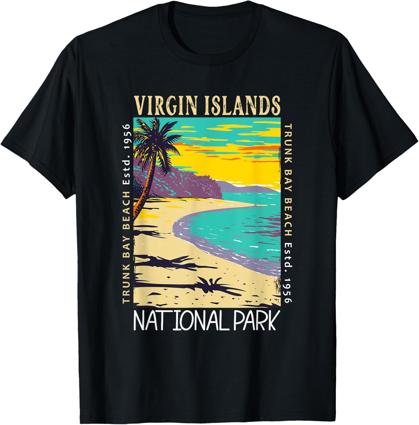 Virgin Islands National Park Distressed Vintage T-Shirt - T-Shirt | Black