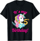 Its My 5th Birthday Unicorn Shirt (5 year old girls outfit) T-Shirt - T-Shirt | Black