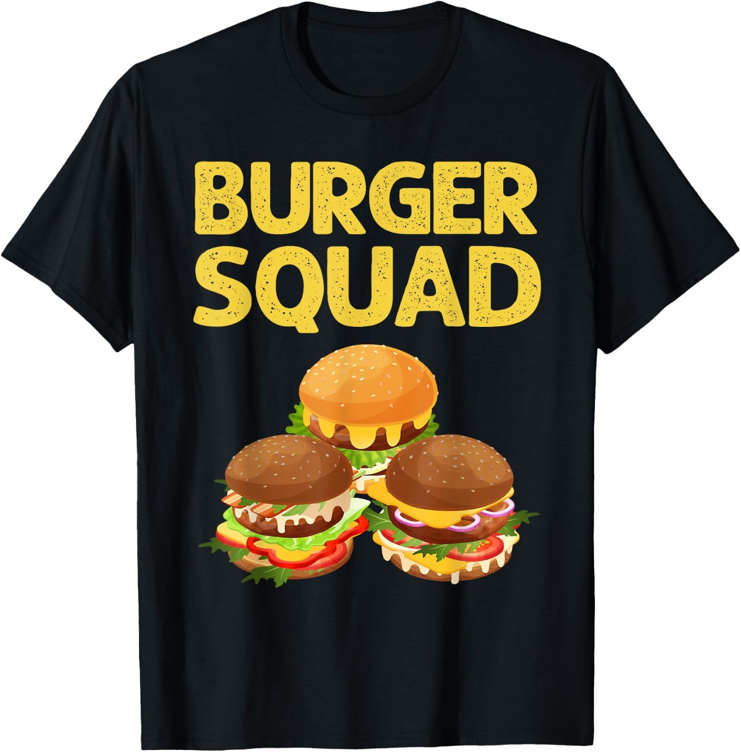 Cool Hamburger Art Men Women Cheeseburger Fast Food Burger T-Shirt - T-Shirt | Black