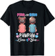 Pink Or Blue Pawpaw Loves You Baby Gender Reveal Party T-Shirt - T-Shirt | Black