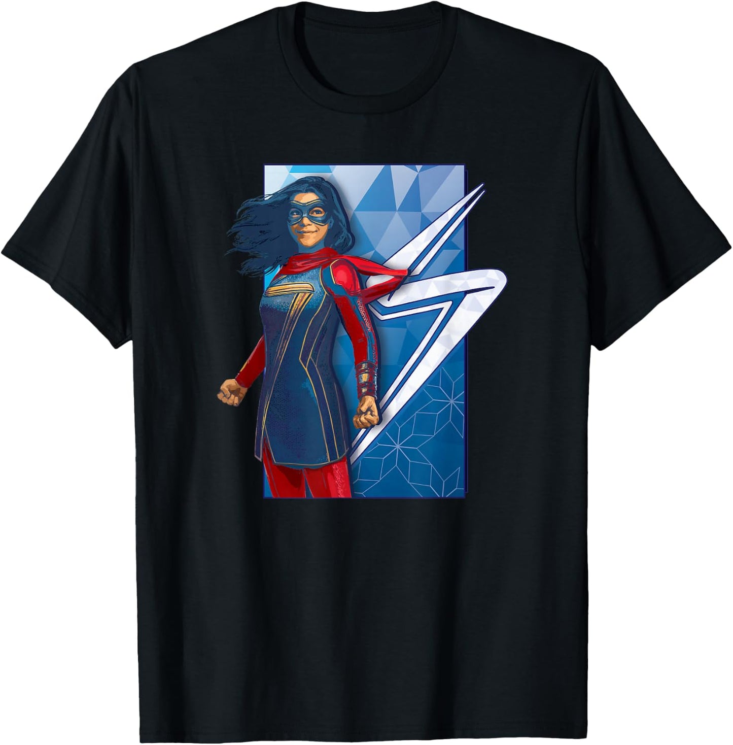 Marvel Ms. Marvel Kamala Hero Poster T-Shirt - T-Shirt | Black