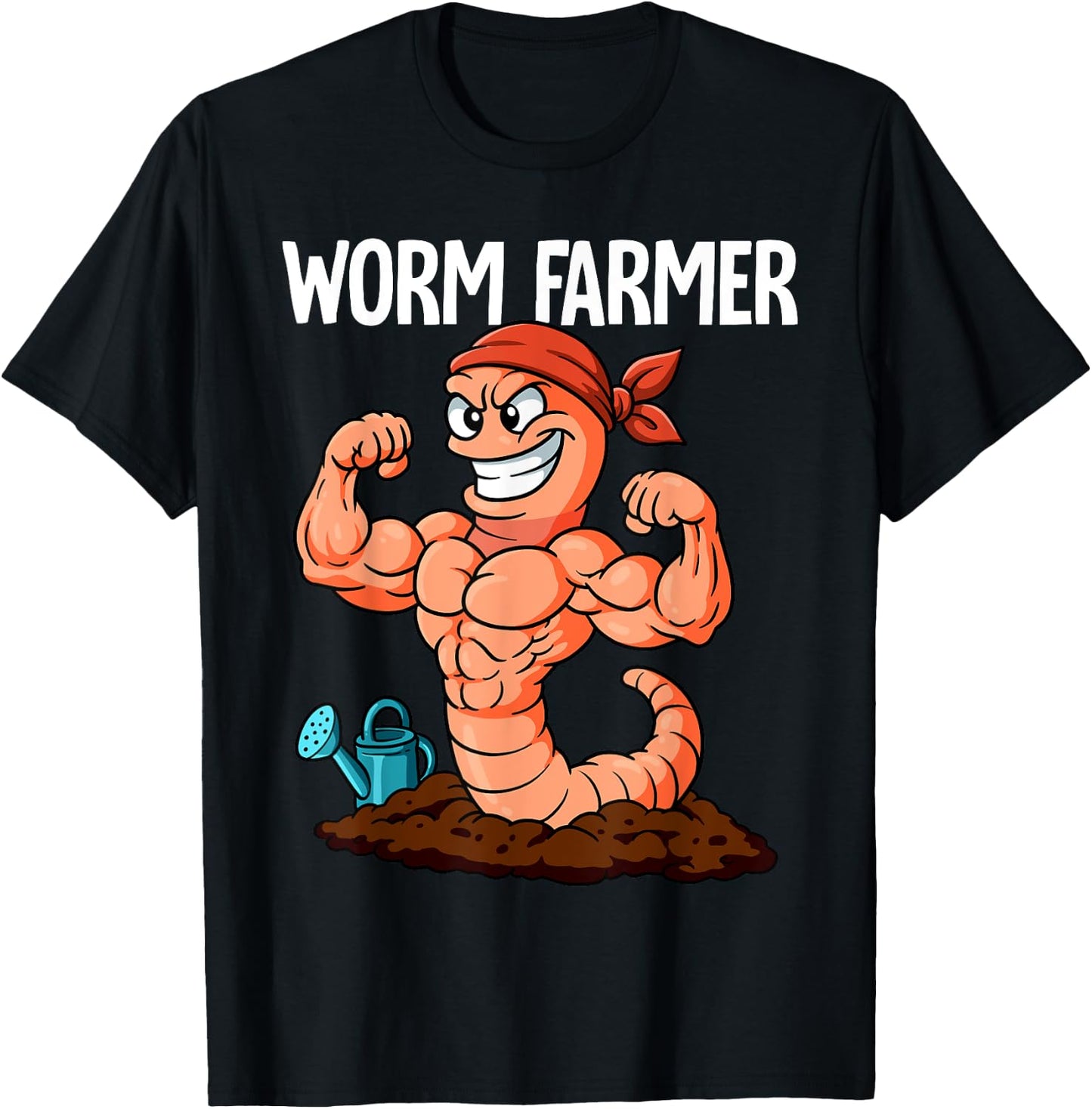 Worm Farmer Vermiculture Gardening Farming Composting T-Shirt - T-Shirt | Black