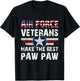 Proud Air Force Veterans Make The Best Paw Paw US Flag T-Shirt - T-Shirt | Black