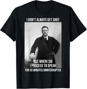 Theodore Roosevelt Political Buffalo Elk Party Teddy T-Shirt - T-Shirt | Black