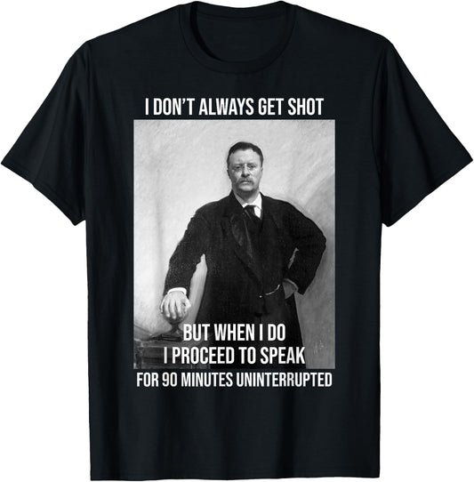 Theodore Roosevelt Political Buffalo Elk Party Teddy T-Shirt - T-Shirt | Black