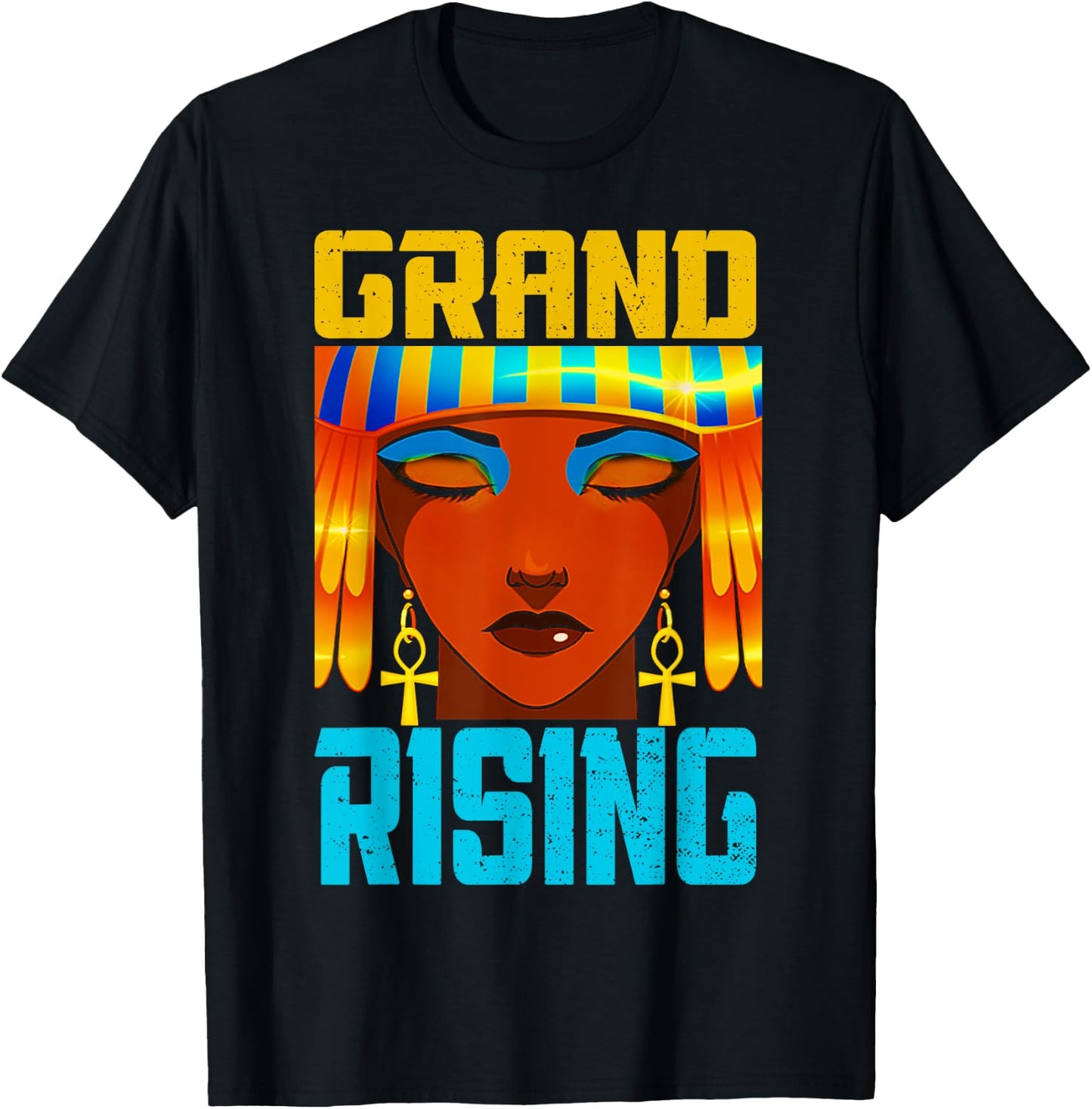 Grand Rising Kemetic Ancient Egyptian History Anime T-Shirt - T-Shirt | Black