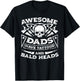 Awesome Dads Have Tattoos and Bald Heads Shirt T-Shirt - T-Shirt | Black