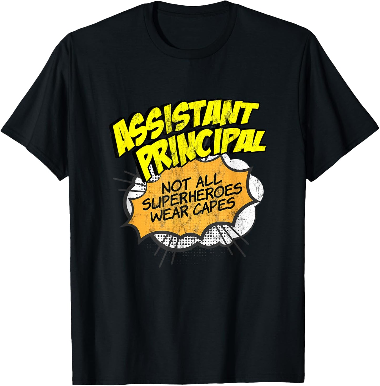 Assistant Principal Superhero Funny Comic Gifts Small T-Shirt - T-Shirt | Black
