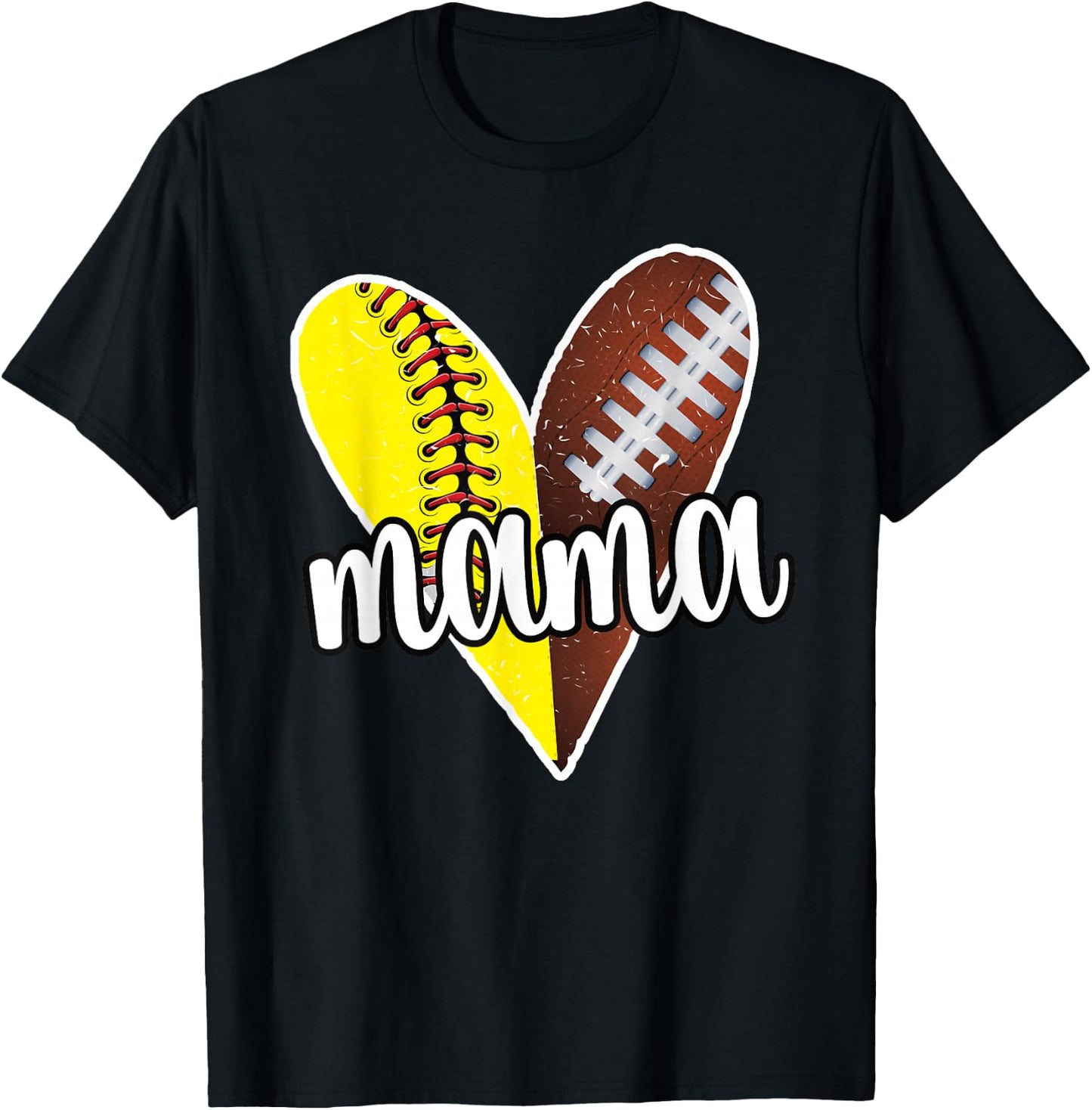 Baller Mama Proud Softball Football Player Ball Mom T-Shirt - T-Shirt | Black