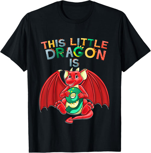 Kids This Little Dragon Is 9 Dragon 9th Birthday 9 Year Old Boy