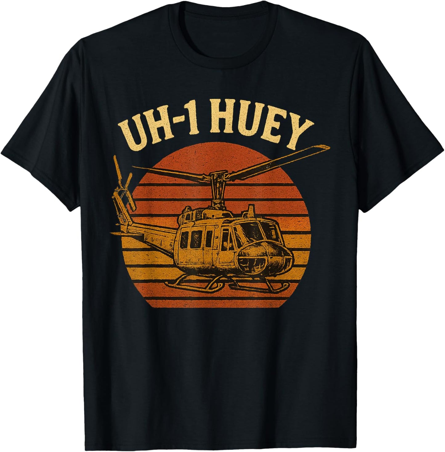 UH 1 Huey Vietnam Chopper T-Shirt - T-Shirt | Black