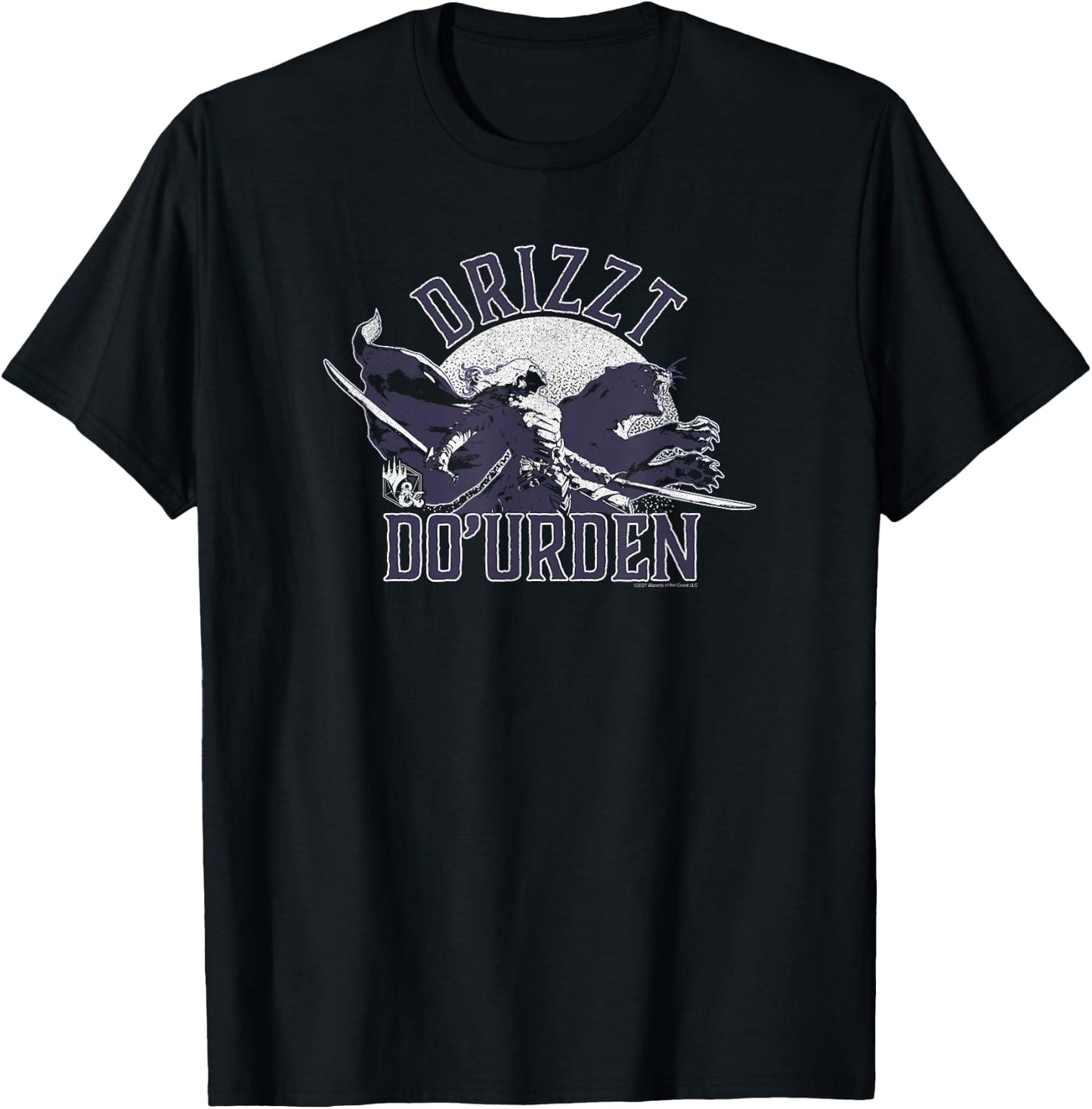 Magic: The Gathering Dungeons & Dragons Vintage Drizzt T-Shirt - T-Shirt | Black