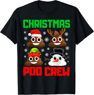 Christmas Poop Crew Funny Xmas Pajama T-Shirt - T-Shirt | Black