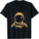 CosmoQuest Interstellar Minimalism Astronaut Portrait Black -Adults/ -Kids Cotton 65%/Polyester 35% Short Sleeve Small T-Shirt - T-Shirt | Black