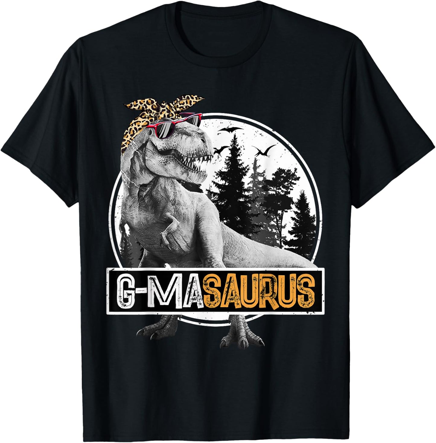 G-ma saurus T rex Dinosaur G-maSaurus Matching Family T-Shirt - T-Shirt | Black