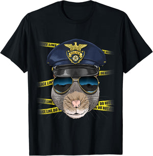 Rat Police Mouse Rat Rodent Lover T-Shirt - T-Shirt | Black