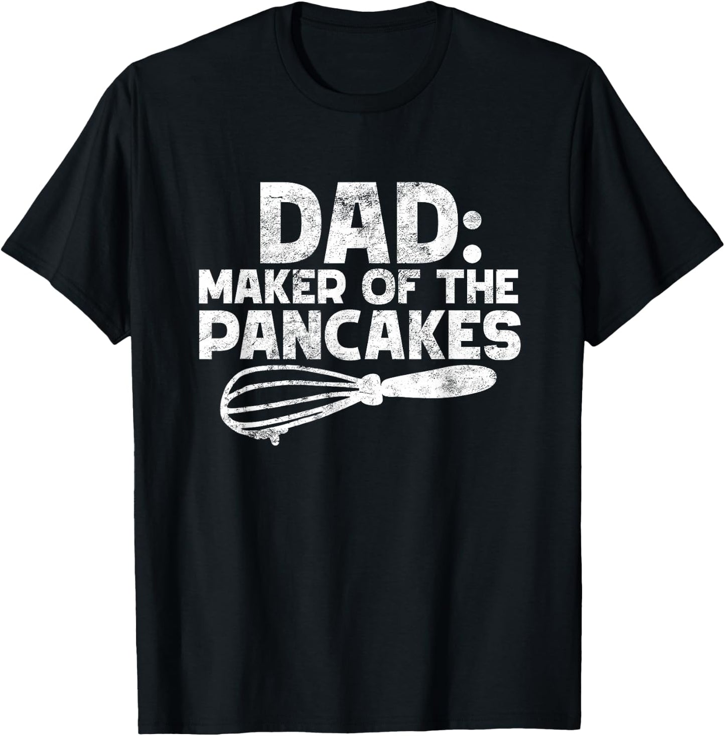 zAPz Creative Dad Maker Of The Pancakes Funny Pancake Lovers Gift Fathers Black Cotton 65% Polyester 35% Short Sleeve T-Shirt - T-Shirt | Black