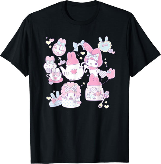 My Melody Tea Party with Friends Shirt T-Shirt - T-Shirt | Black