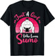 Retro Vintage Sumo Lover Just A Girl Who Loves Sumo T-Shirt - T-Shirt | Black