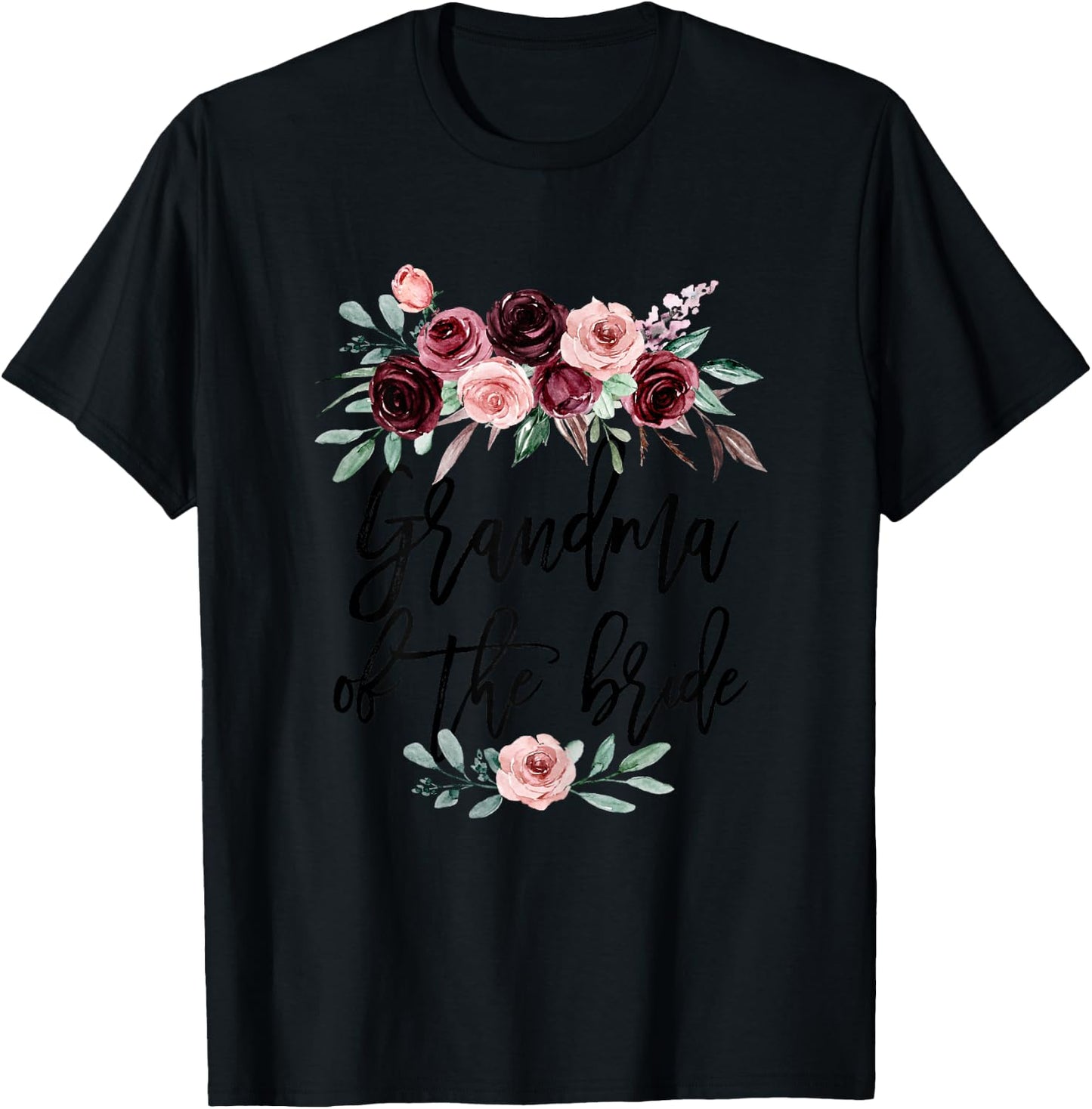 Grandma of the Bride Wedding Shower Bridal Team Grandmother T-Shirt - T-Shirt | Black