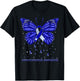 Hydrocephalus Awareness Butterfly T-Shirt - T-Shirt | Black