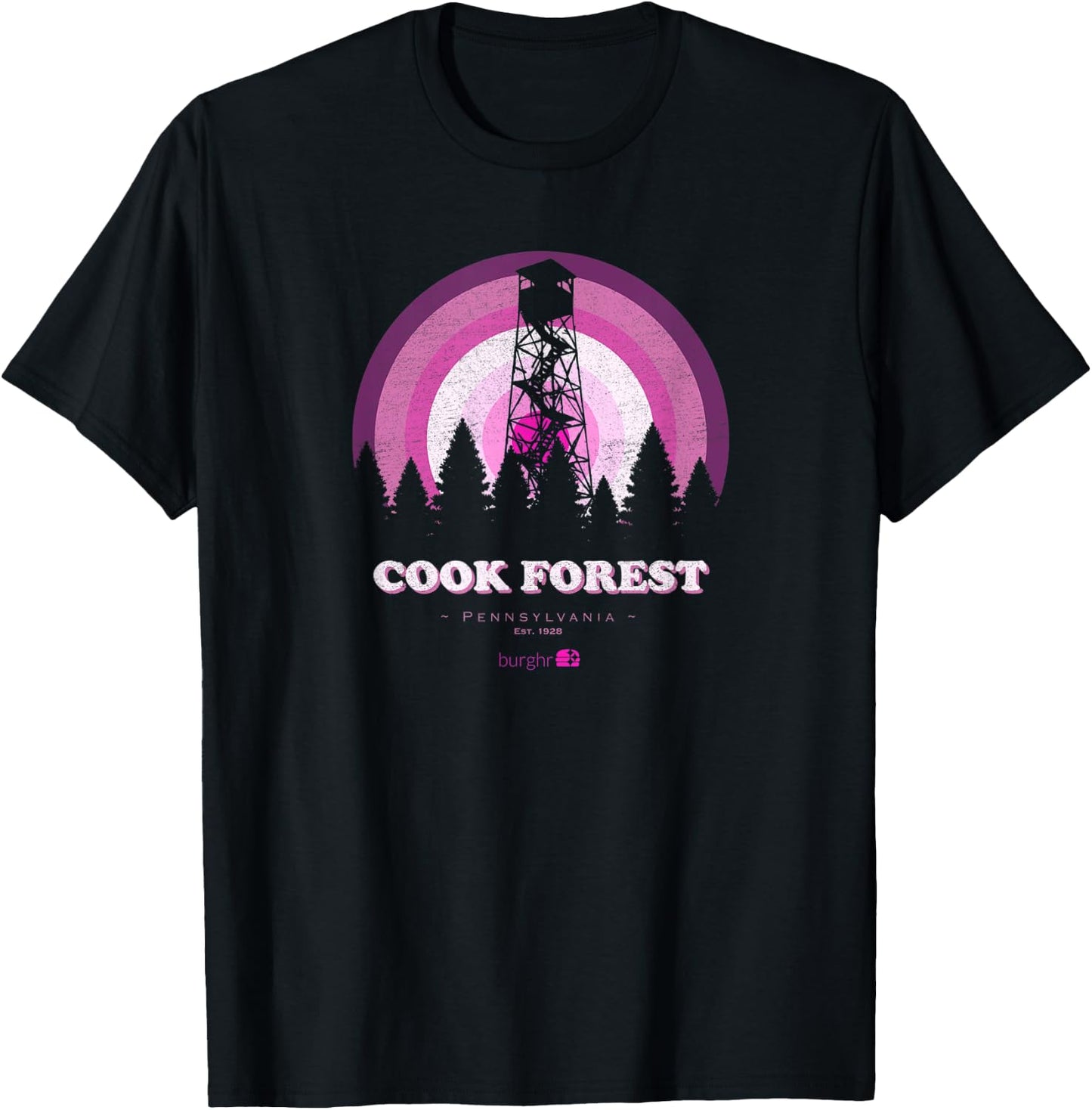 Cook Forest - Fire Tower T-Shirt - T-Shirt | Black