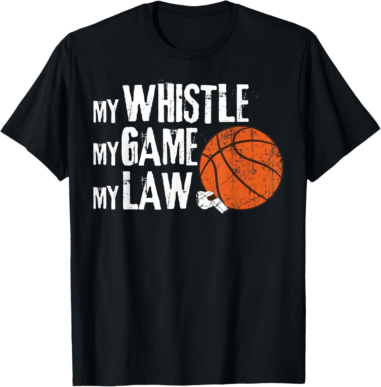 Basketball Referee Gifts & Accessories Men's Basketball Referee - Black, Small T-Shirt - T-Shirt | Black