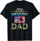 Proud Army Dad-Army Infantry Dad Camouflage Graphics Army T-Shirt - T-Shirt | Black