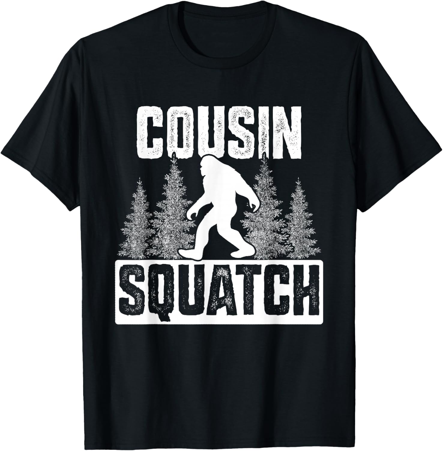 Squatchy Matching Family Bigfoot Shirts Cousin Squatch T-Shirt - T-Shirt | Black