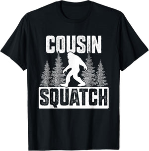 Squatchy Matching Family Bigfoot Shirts Cousin Squatch T-Shirt - T-Shirt | Black
