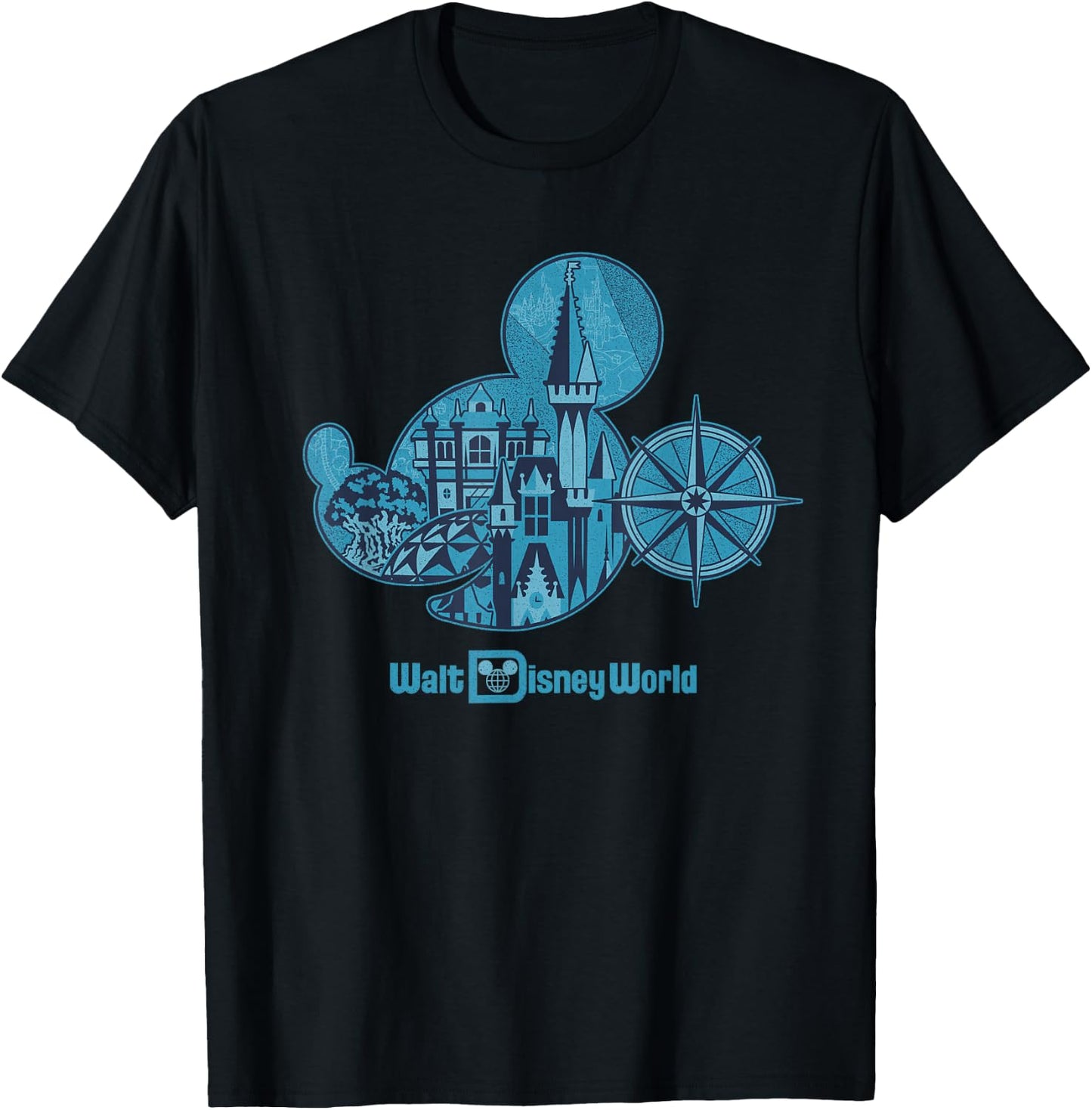 Walt Disney World 50th Anniversary Mickey Head Small T-Shirt - T-Shirt | Black