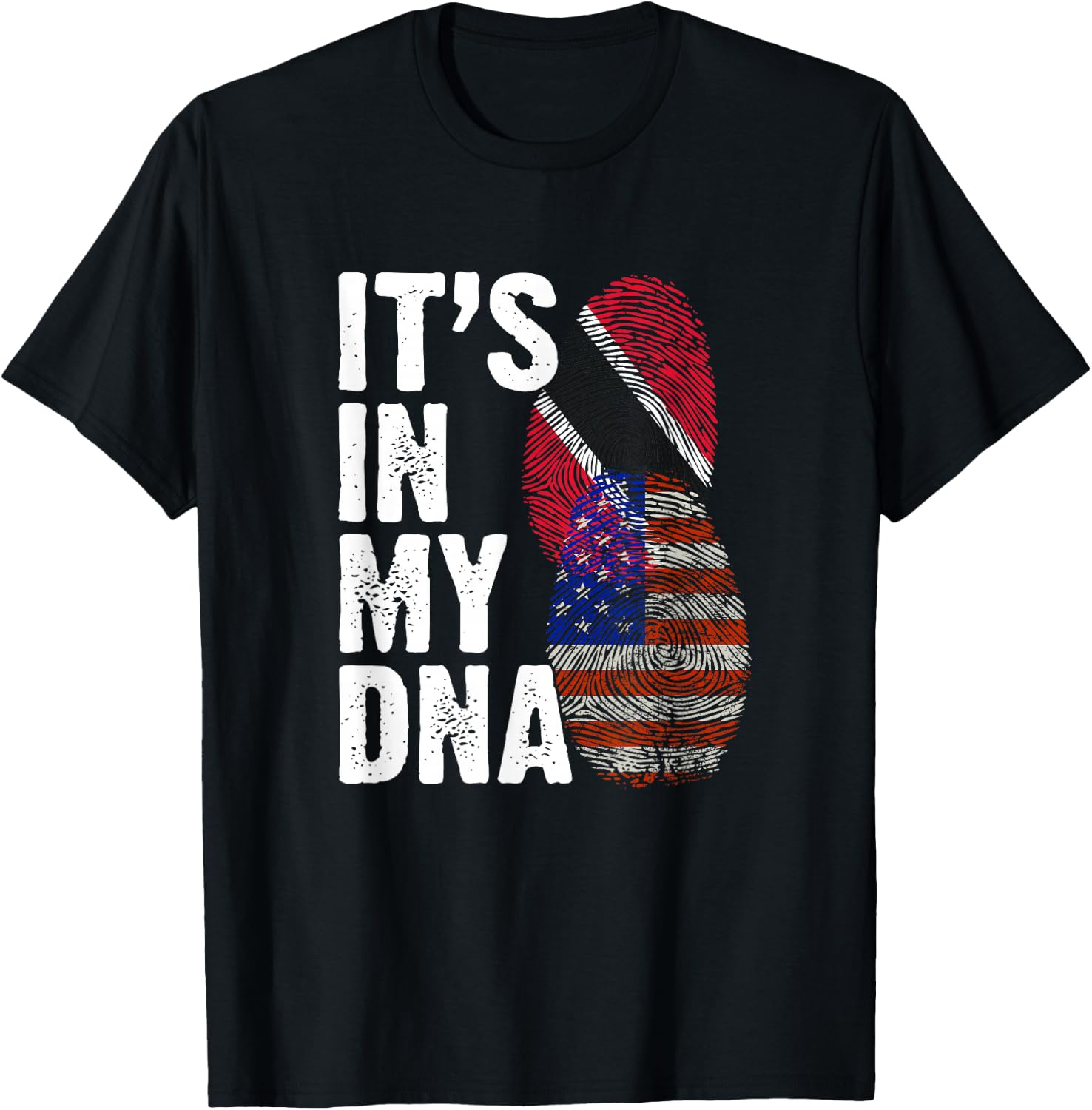 Trini American Flag Trinidadian Country Tobago Trinidad T-Shirt - T-Shirt | Black