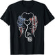 Wings Heart Nurse Stethoscope American Flag Nursing Lover Men T-Shirt - T-Shirt | Black