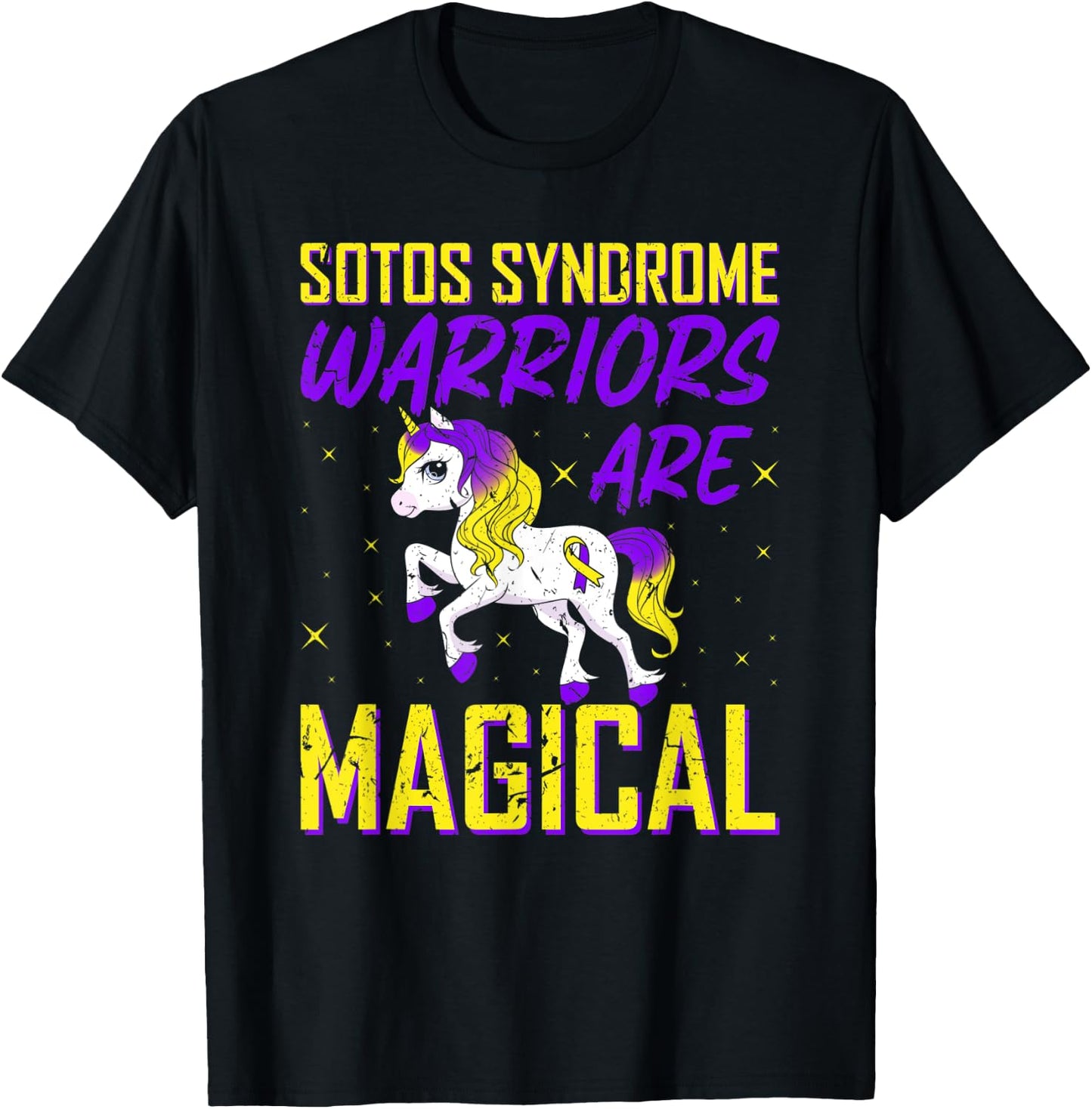 Sotos Syndrome Warriors Are Magical Awareness Unicorn T-Shirt - T-Shirt | Black
