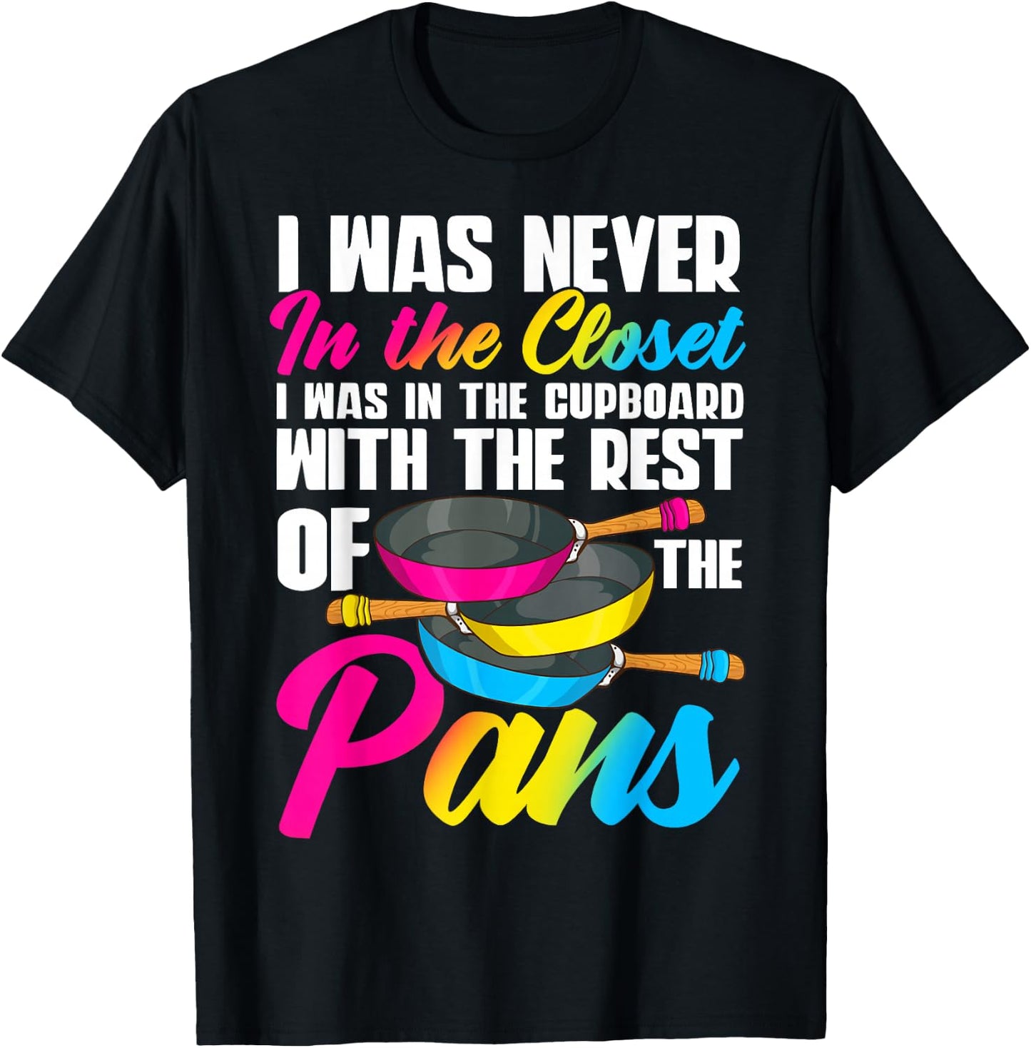 Pans : Pansexual Pride T-Shirt - T-Shirt | Black