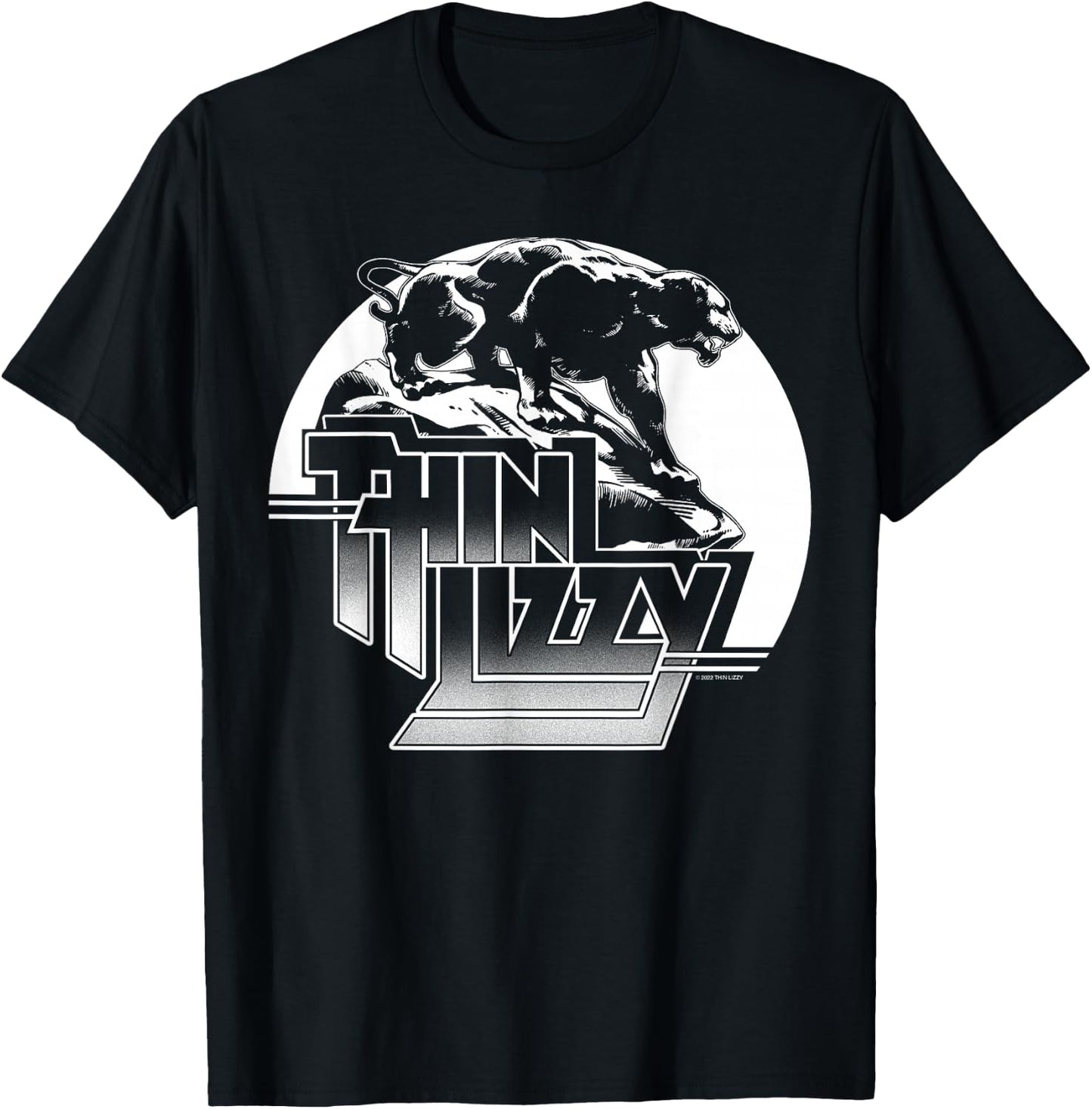 Thin Lizzy – Night Life Panther Circle T-Shirt - T-Shirt | Black