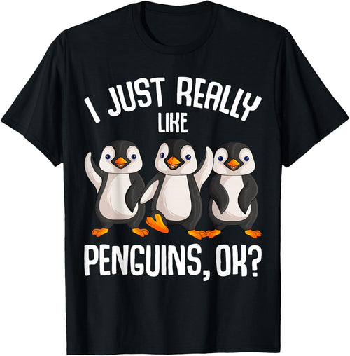 I Just Really Like Penguins Kids Girl Boys Women Penguin