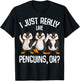 I Just Really Like Penguins Kids Girl Boys Women Penguin T-Shirt - T-Shirt | Black