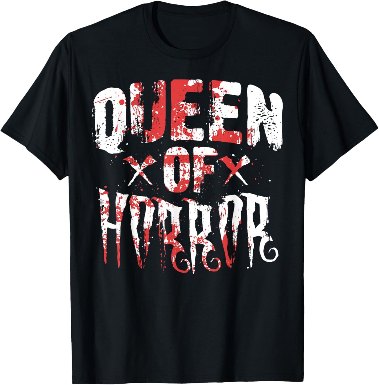 Funny Horror Movie Gift Scary Queen Of Horror Mother's Day T-Shirt - T-Shirt | Black