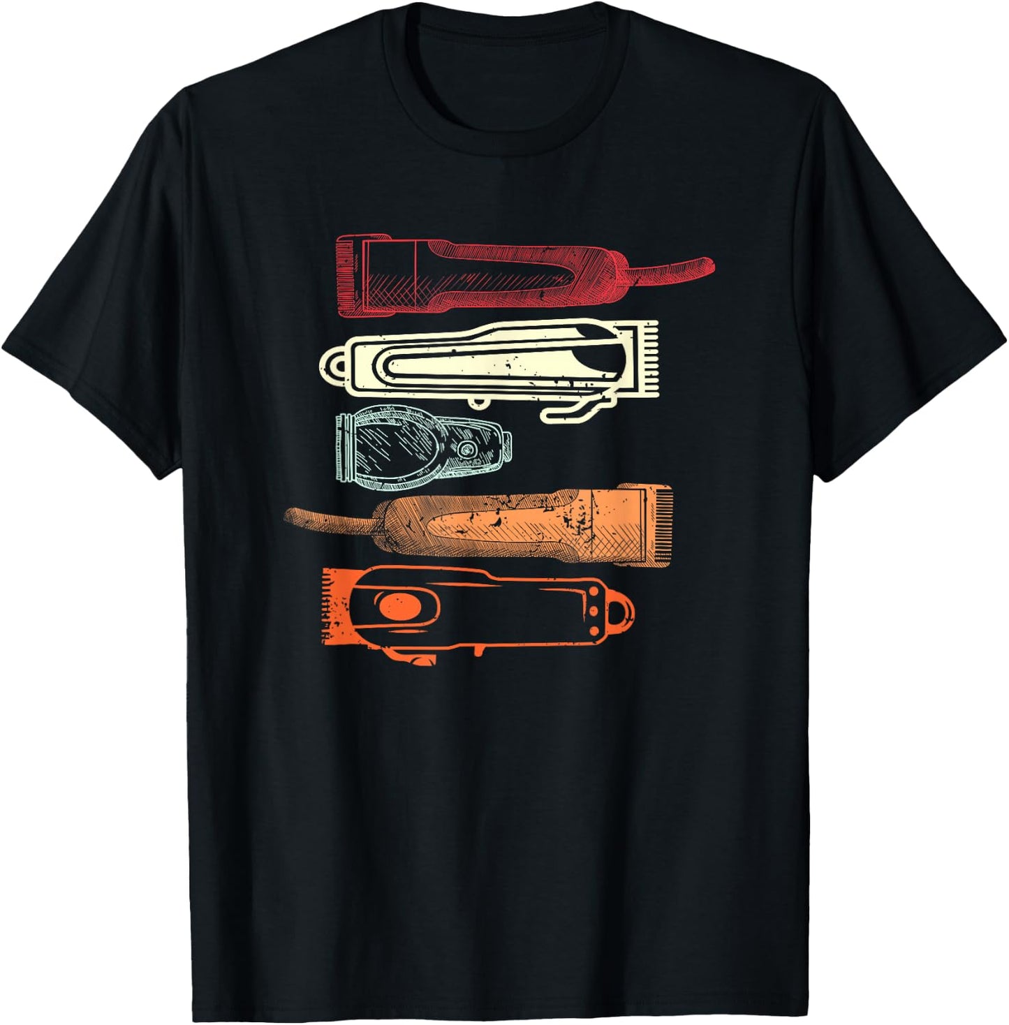 Vintage Barber Gift Hairstylist Retro Hair Clipper Barber T-Shirt - T-Shirt | Black