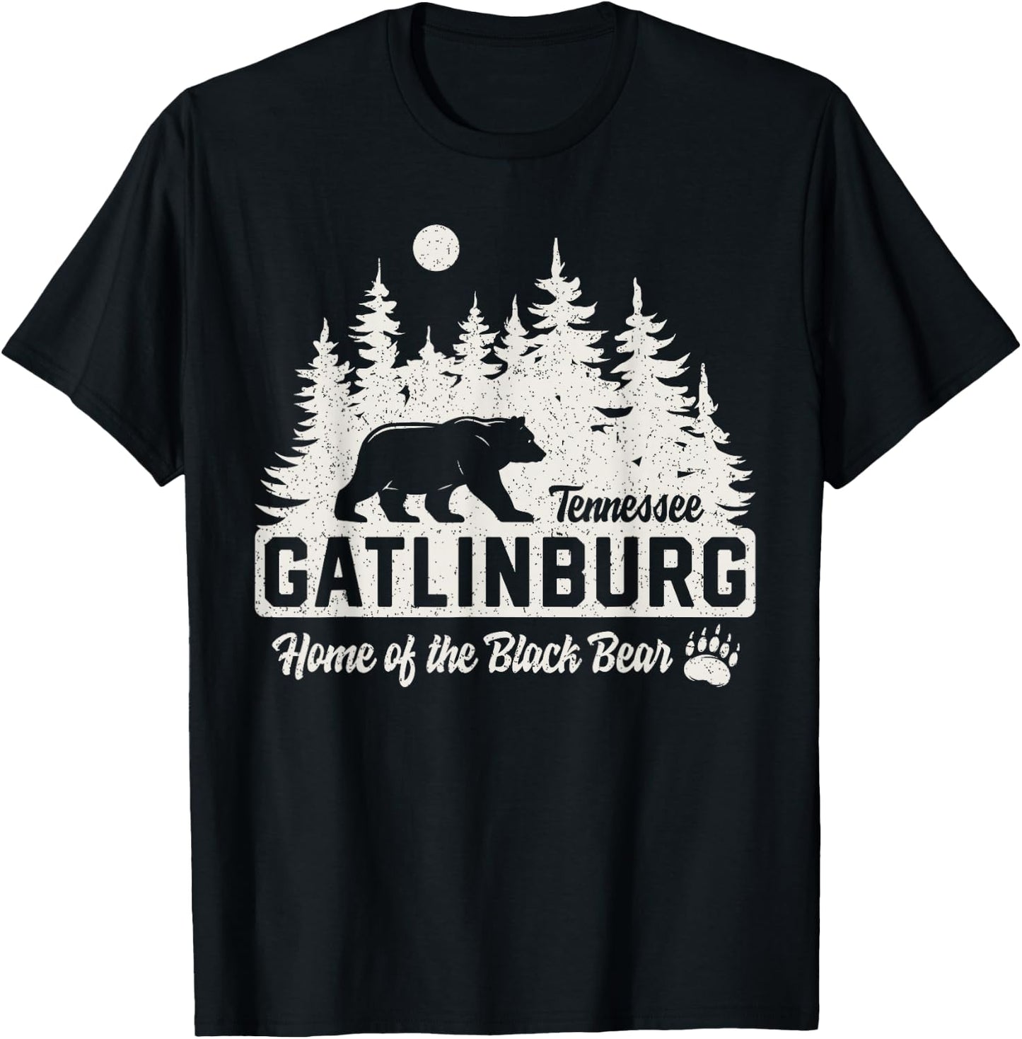 Gatlinburg Tennessee Black Bear Great Smoky Mountains T-Shirt - T-Shirt | Black